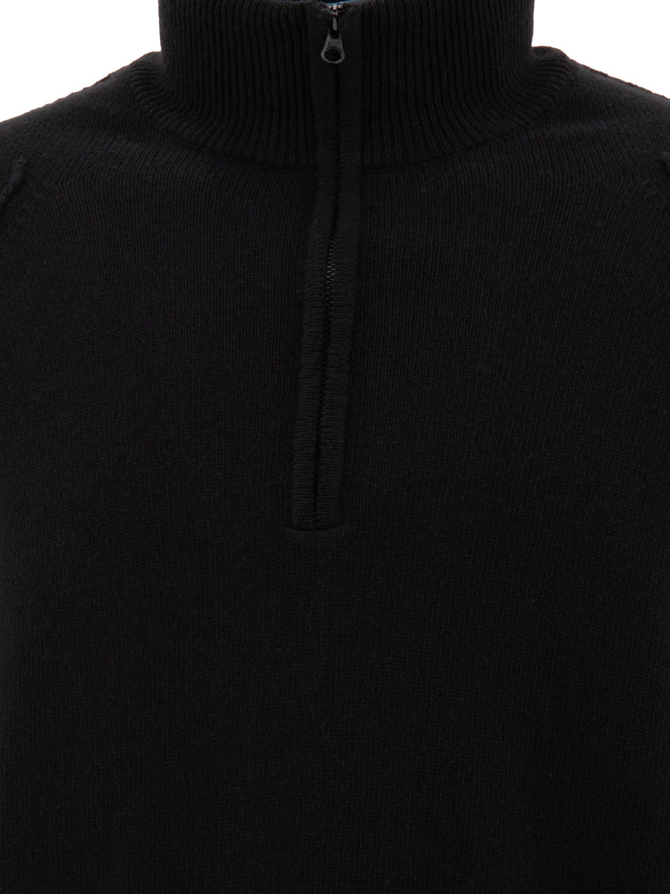 C.P. COMPANY Black   Half-zip sweater with Lens detail